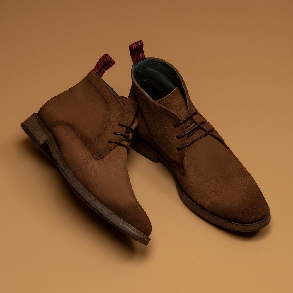 Bota Casual Bormio Couro Suede Capuccino