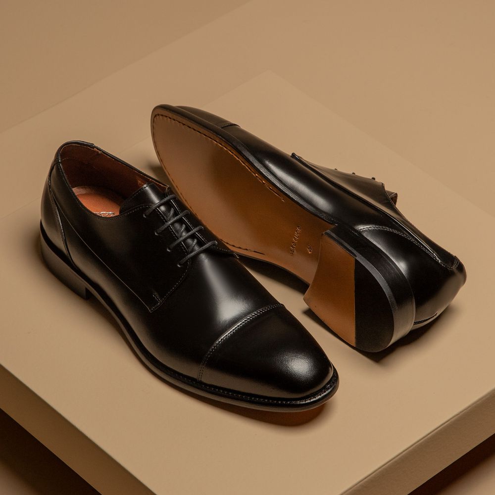 Derby Cap Toe Preto H05
