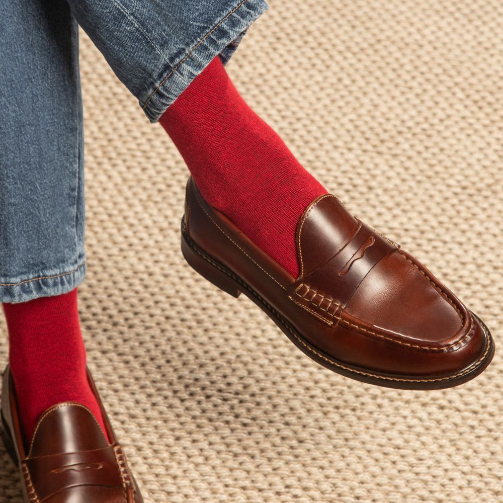 Mocassim Feminino Ornella Havana em Couro com Costura Clara