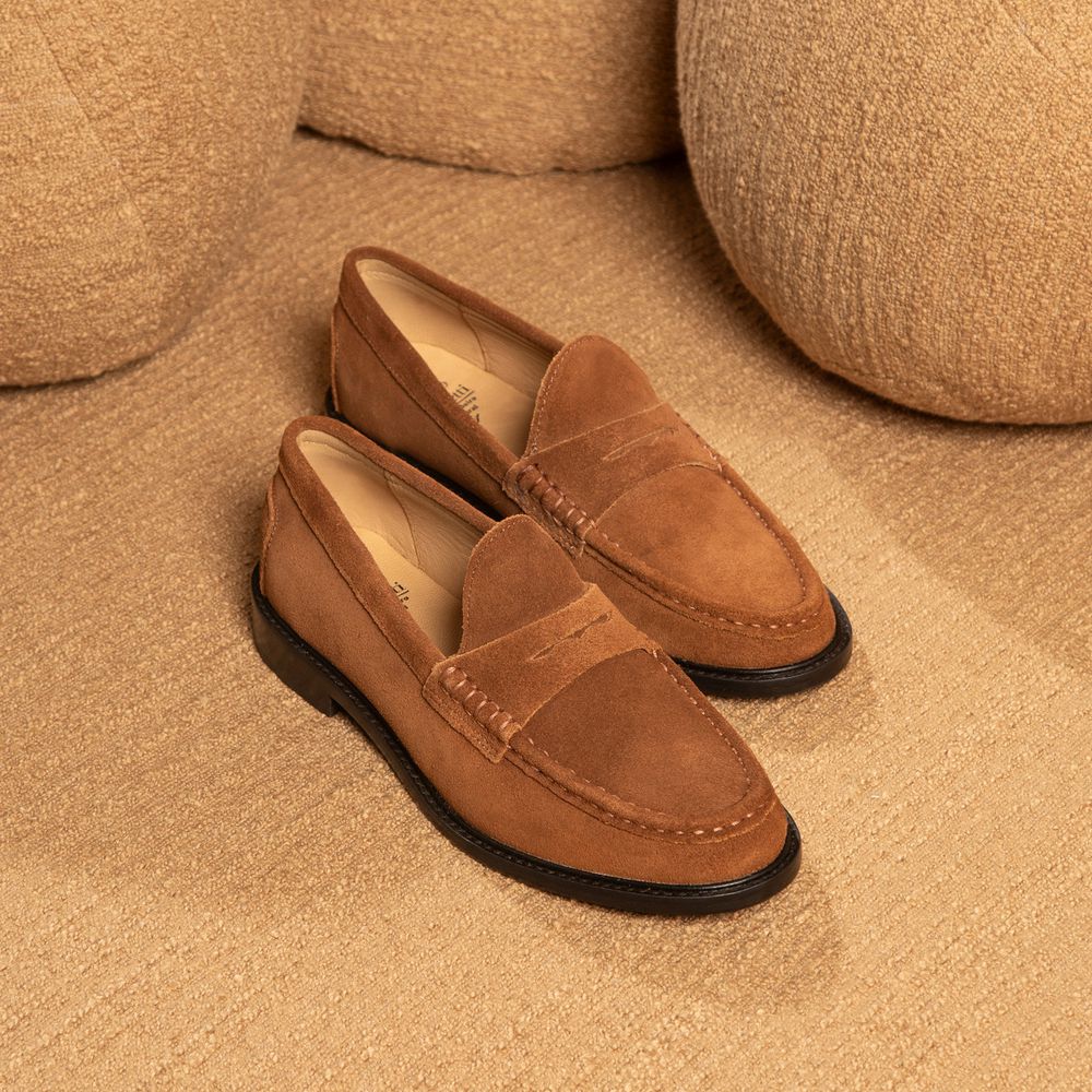 Mocassim Feminino Ornella Havana Suede