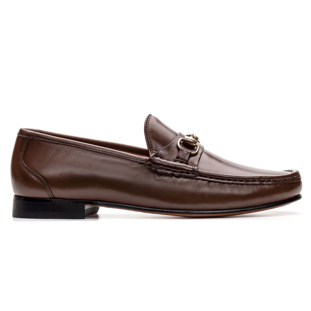 Mocassim Gold Capuccino Solado de Couro
