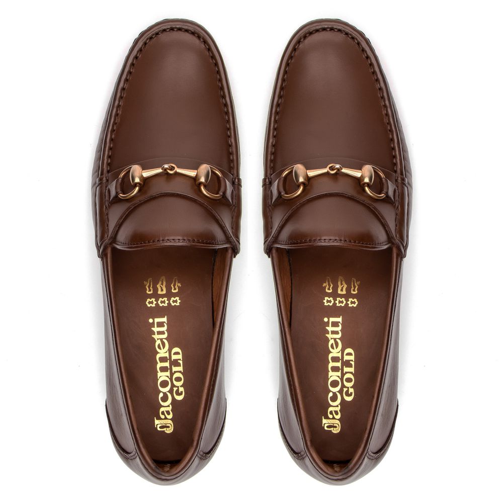 Mocassim Gold Capuccino Solado de Couro