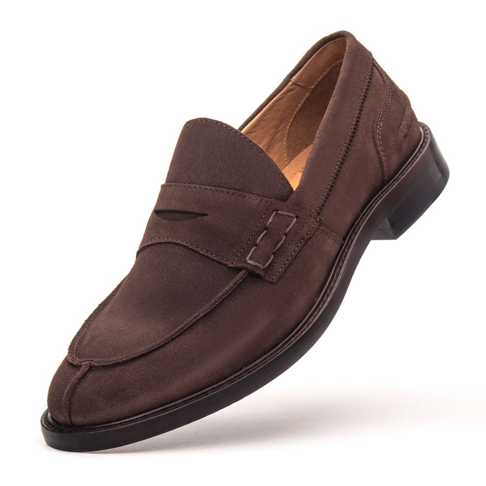 Sapato Loafer Masculino Ancona Camurça Terra