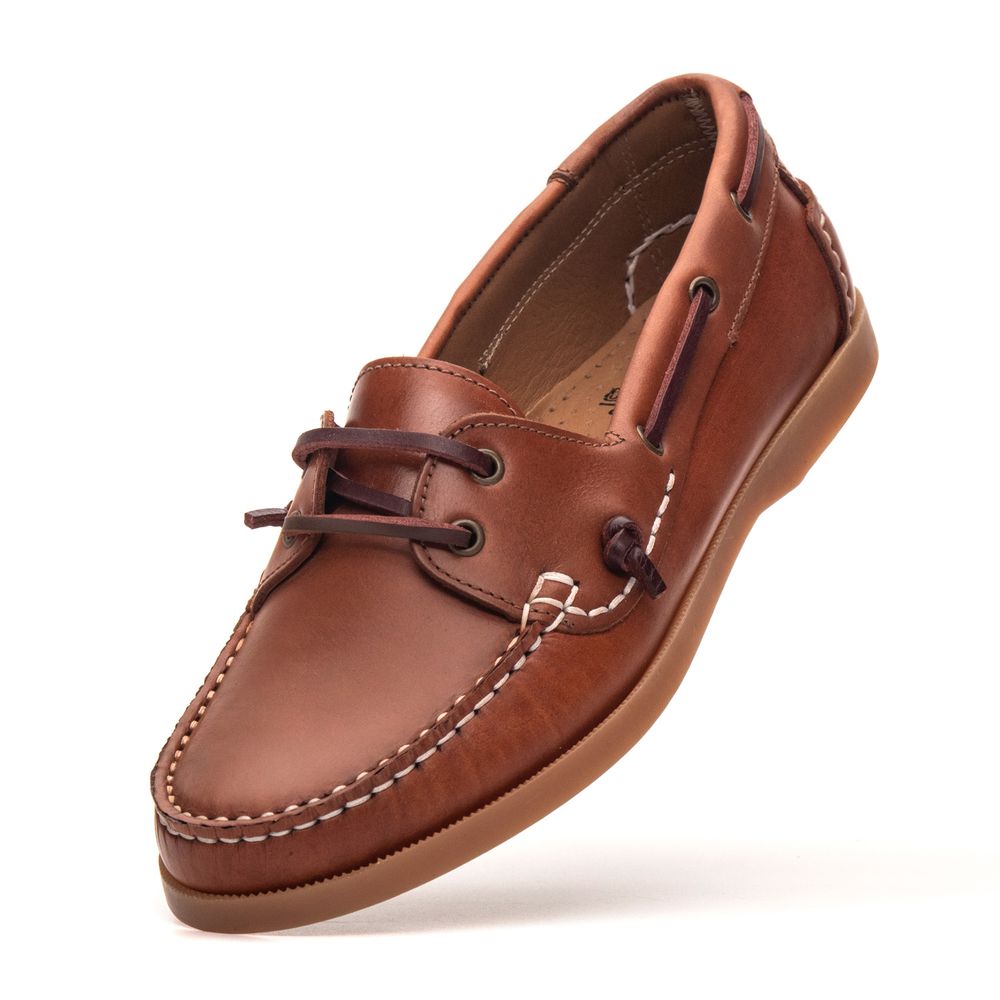 Mocassim Náutico Feminino Positano de Couro Whisky