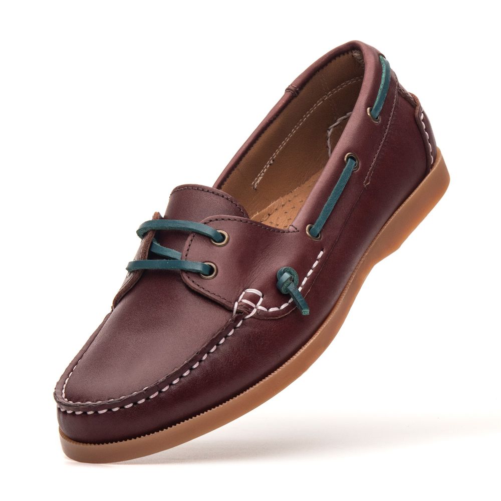 Mocassim Náutico Feminino Positano de Couro Conhaque