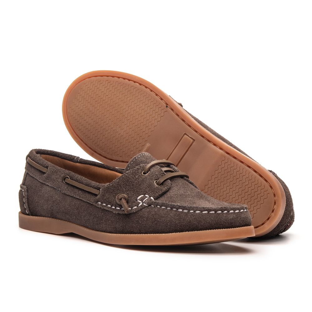 Mocassim Náutico Feminino Positano de Couro Suede Smoke