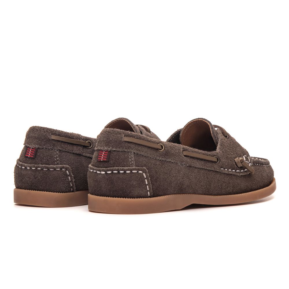 Mocassim Náutico Feminino Positano de Couro Suede Smoke