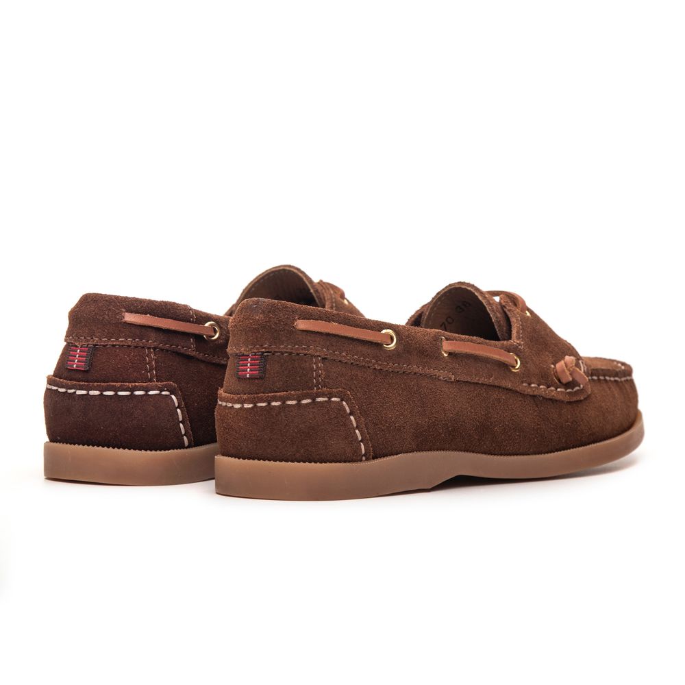 Mocassim Náutico Feminino Positano de Couro Suede Marrom
