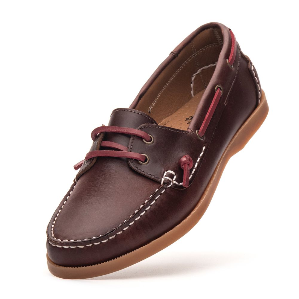 Mocassim Náutico Feminino Positano de Couro Vinho