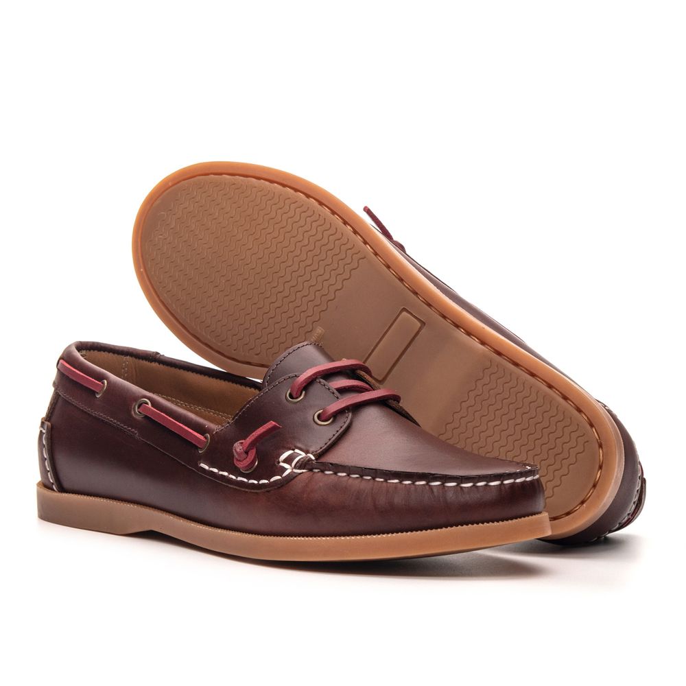 Mocassim Náutico Feminino Positano de Couro Vinho