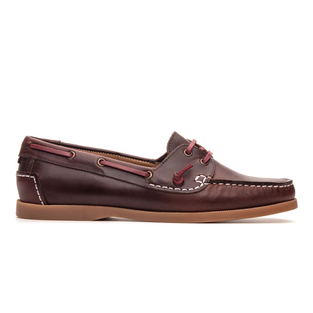 Mocassim Náutico Feminino Positano de Couro Vinho