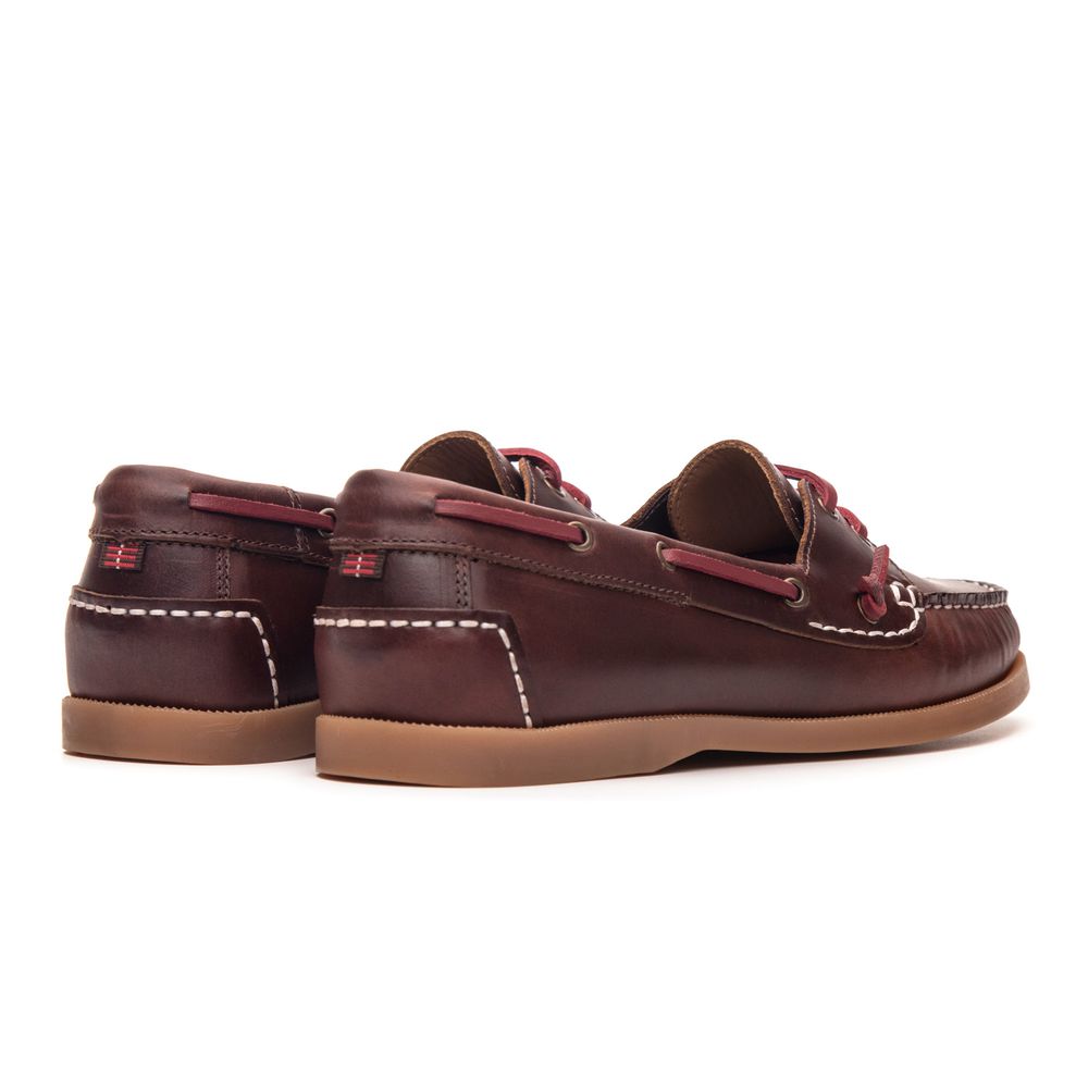 Mocassim Náutico Feminino Positano de Couro Vinho