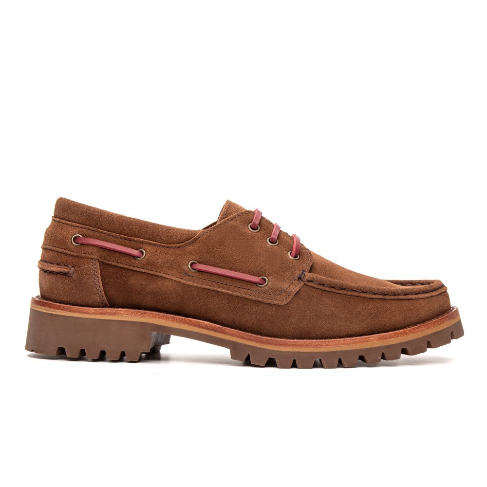 Mocassim Náutico Feminino Couro Suede Castanho