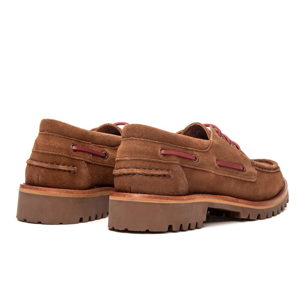 Mocassim Náutico Feminino Couro Suede Castanho