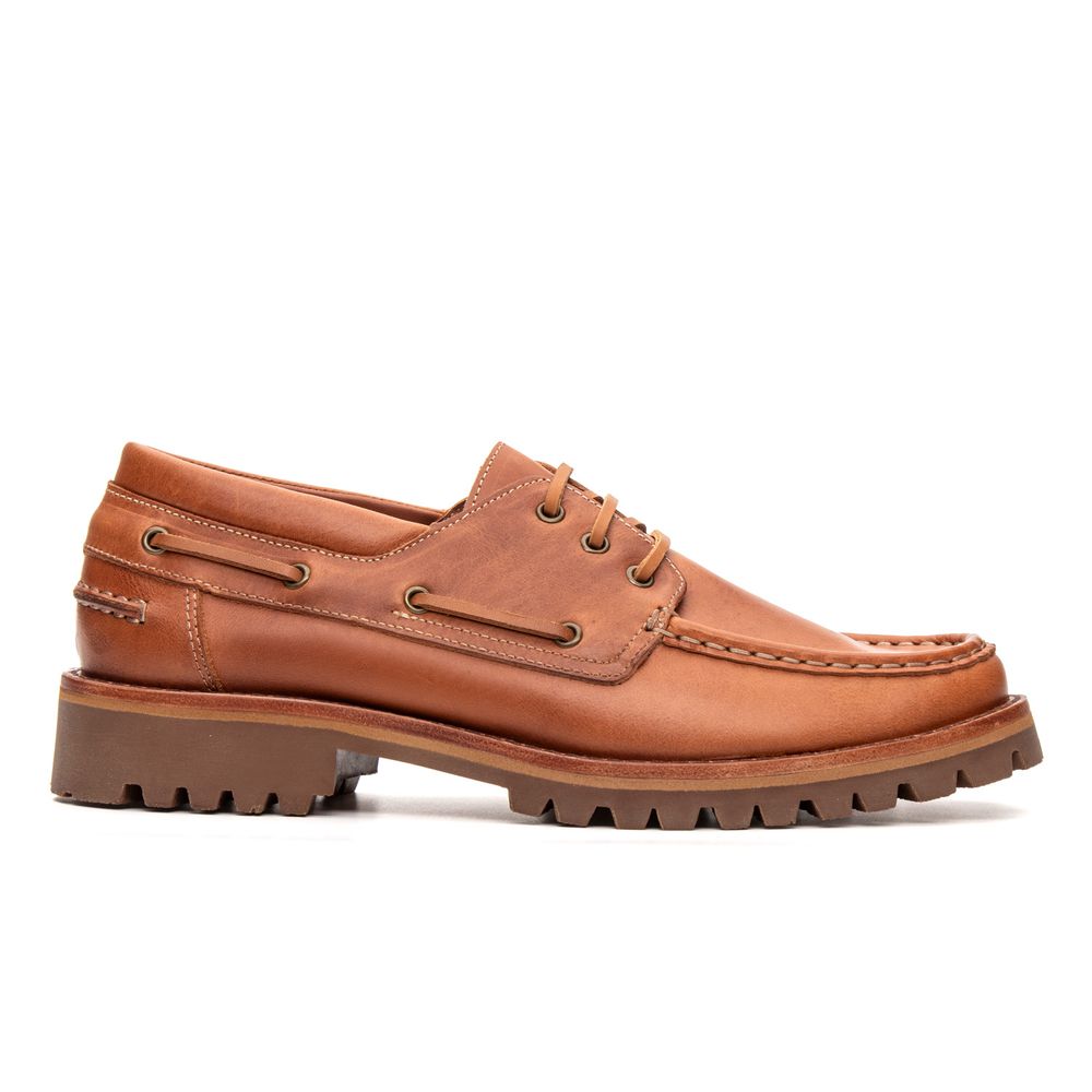Mocassim Náutico Feminino Couro Whisky