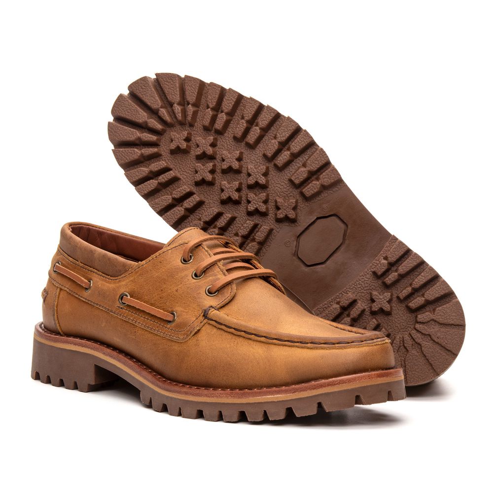 Mocassim Náutico Feminino Couro Castor