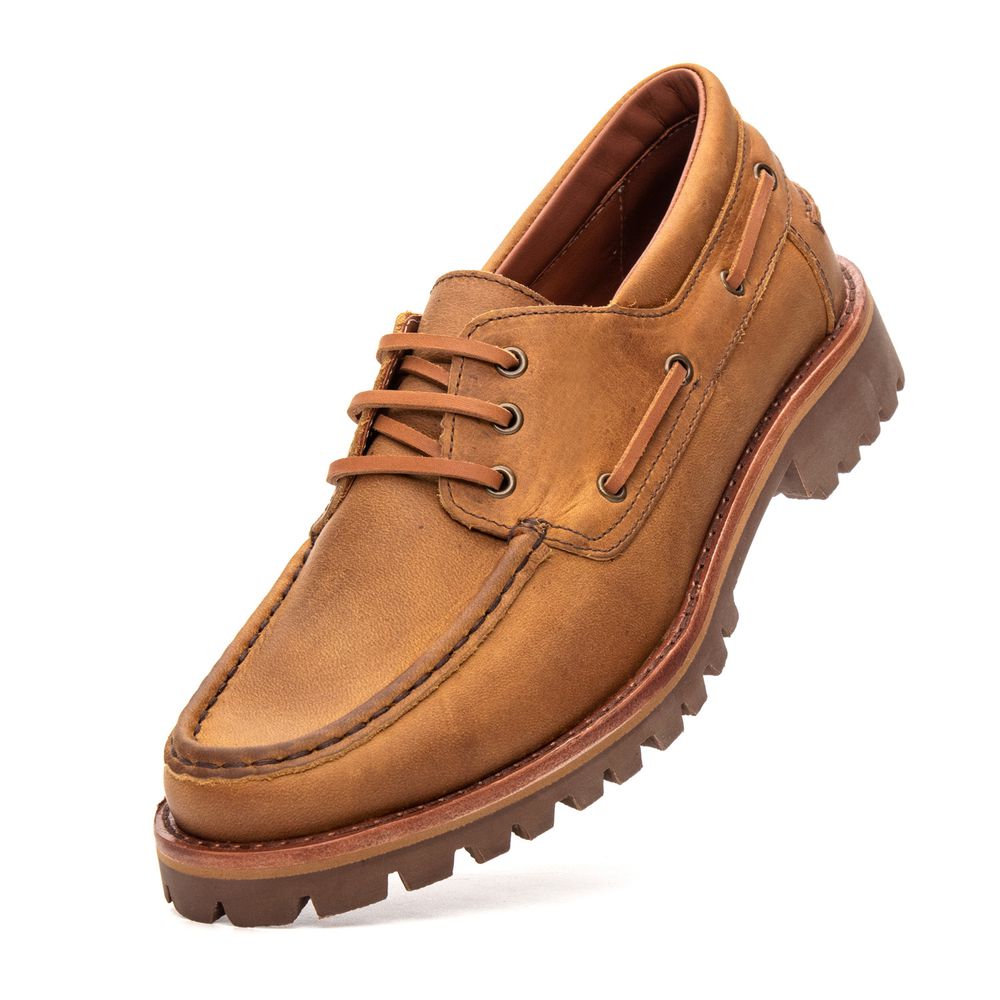 Mocassim Náutico Feminino Couro Castor