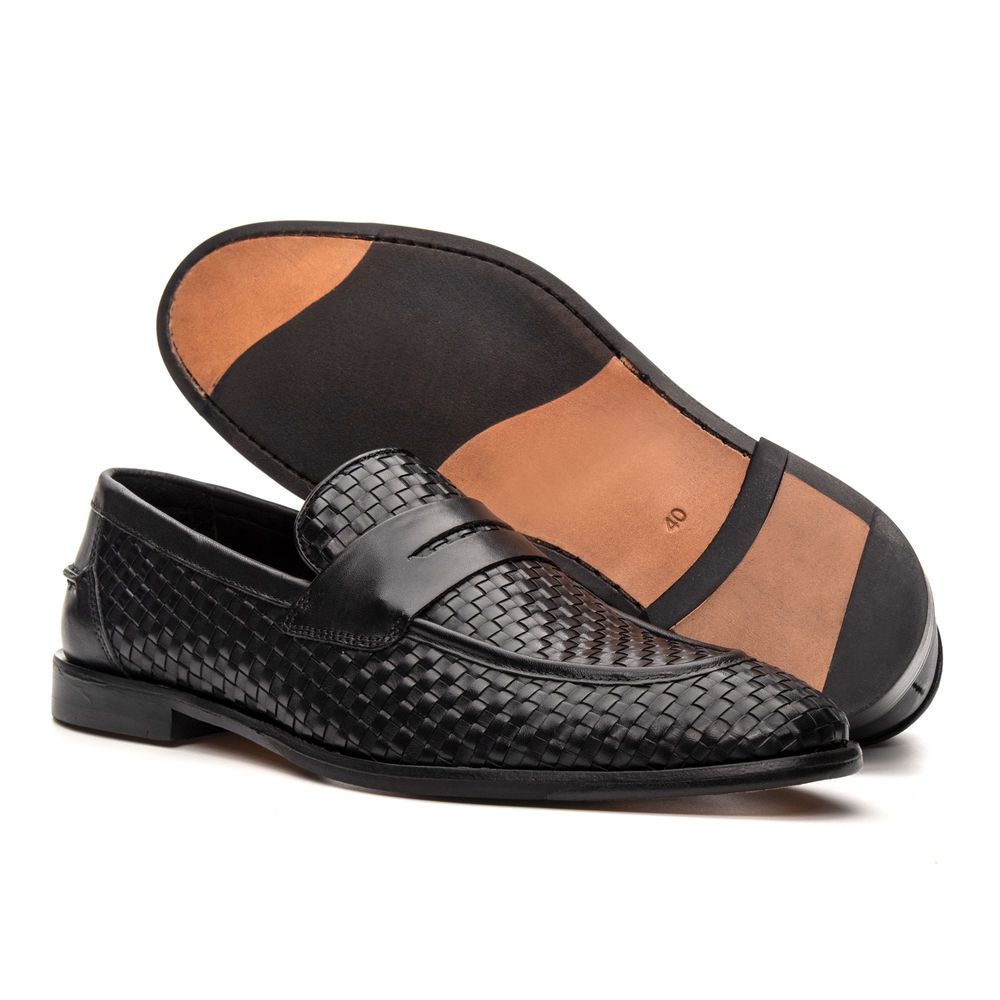 Mocassim Leone Tressê Preto