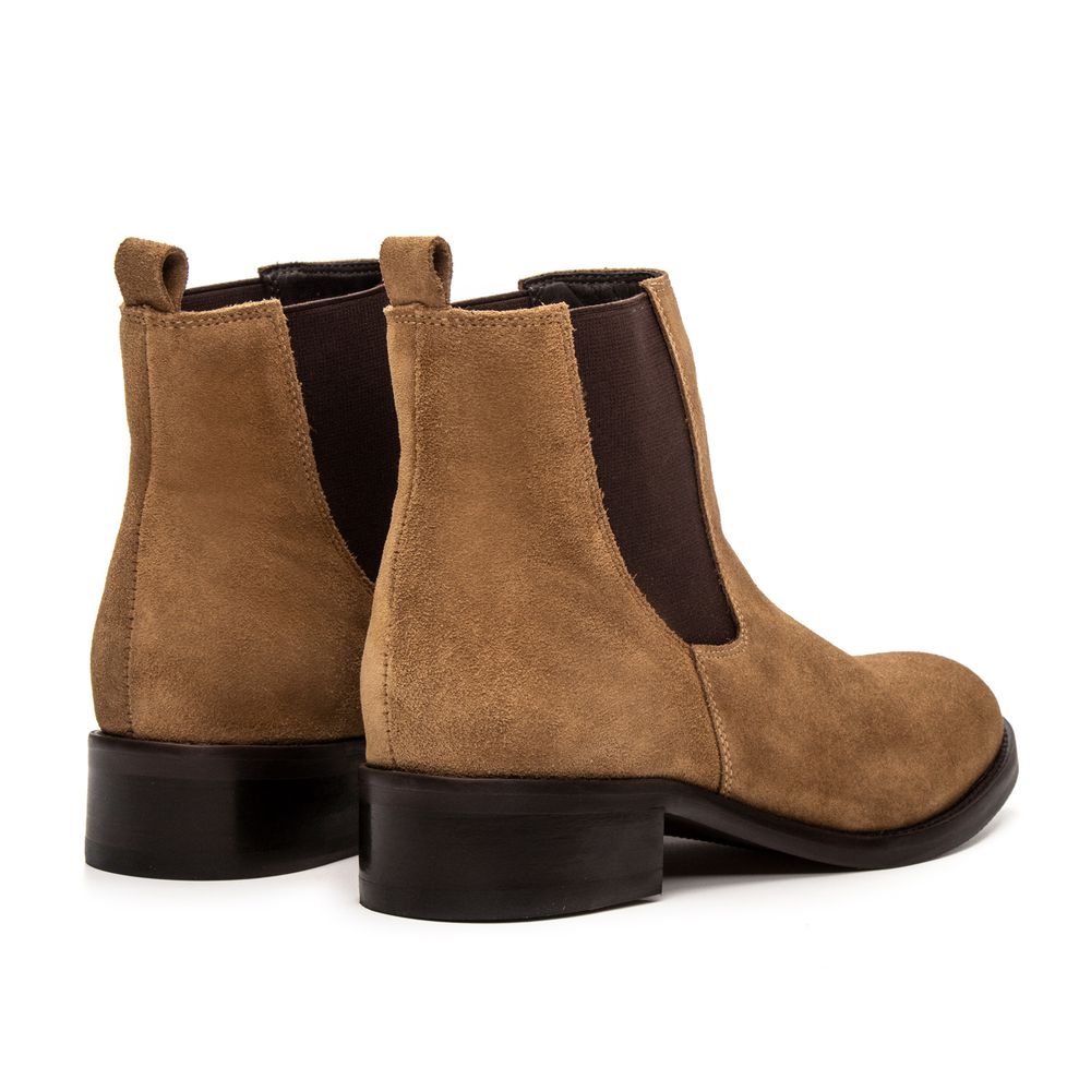 Bota Chelsea Feminina Brunella Camurça Caramelo