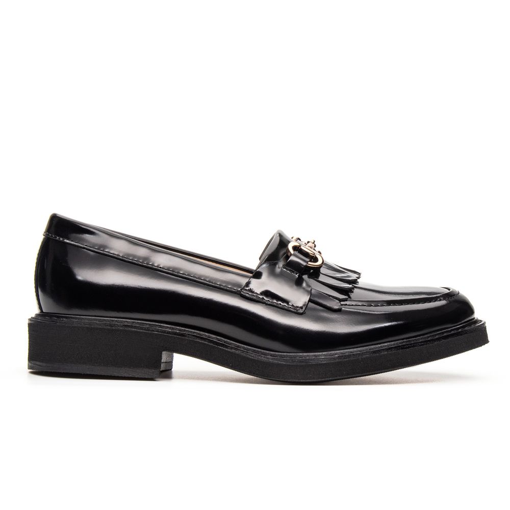 Loafer Feminino Cortona Couro Preto