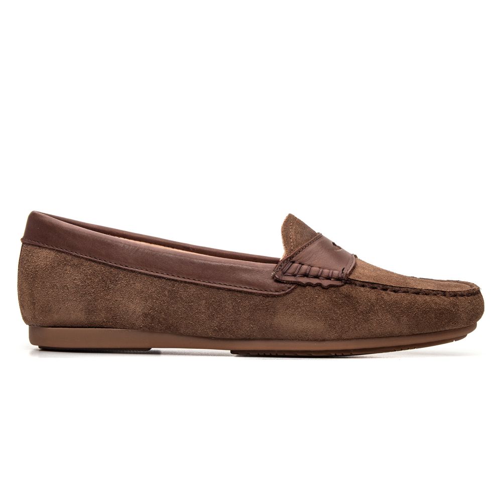 Mocassim Feminino Emma Whisky Suede