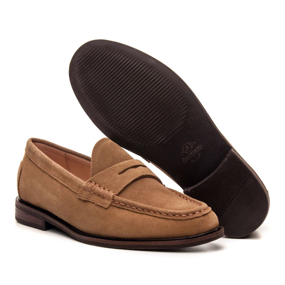 Mocassim Feminino Ornella Suede Bronze
