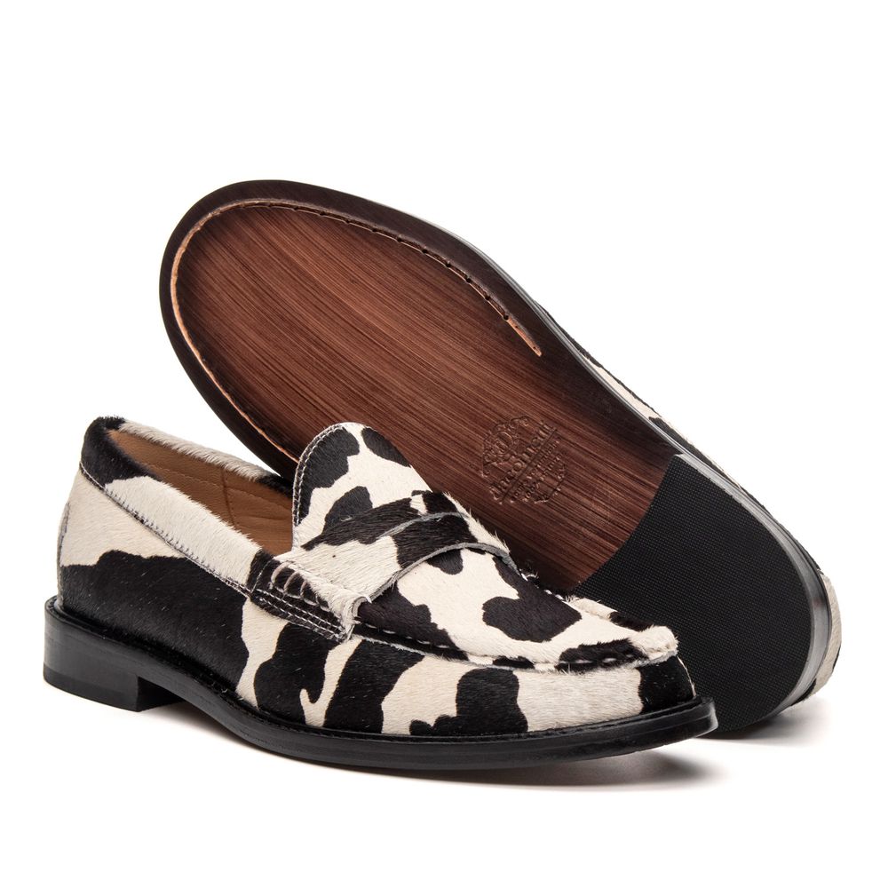 Mocassim Feminino Ornella Couro Animal Print