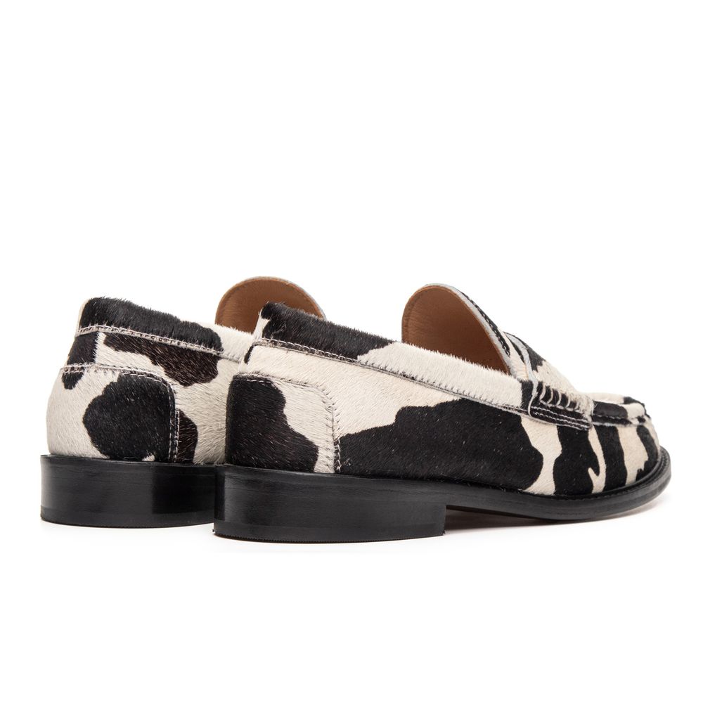 Mocassim Feminino Ornella Couro Animal Print