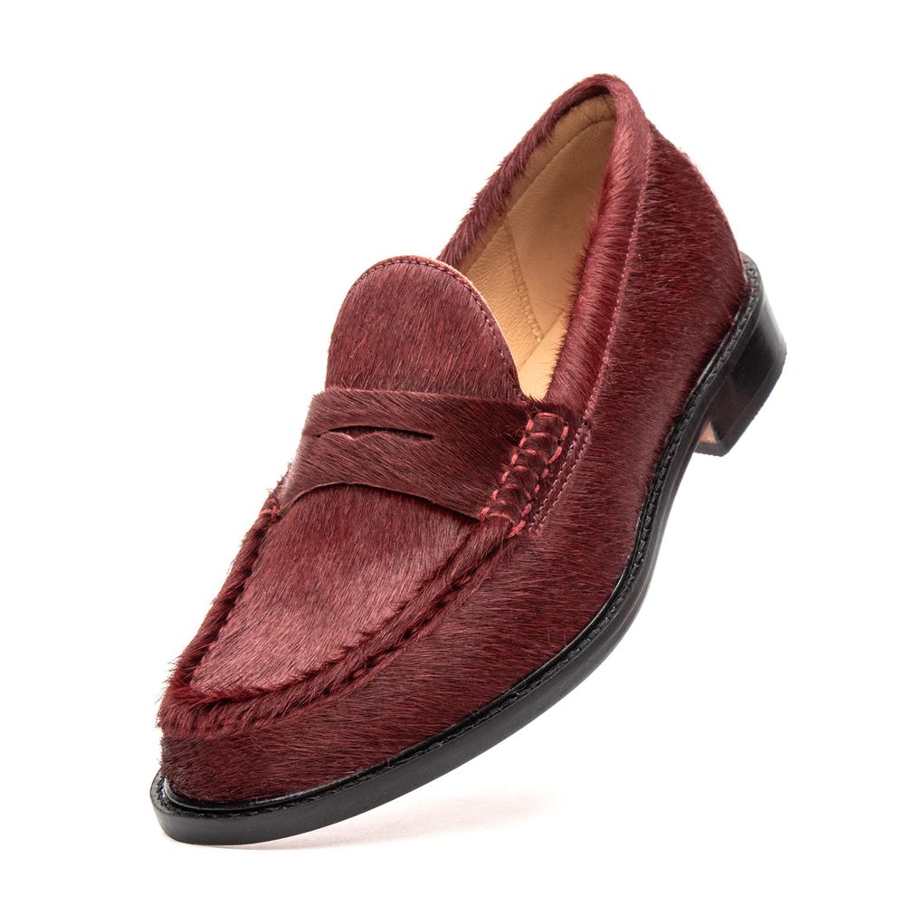 Mocassim Feminino Ornella Pelo Vinho