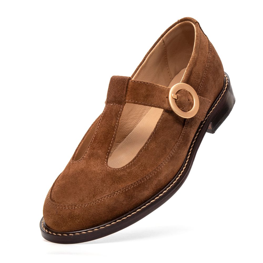 Sapato Feminino Boneca Aurora Suede Capuccino