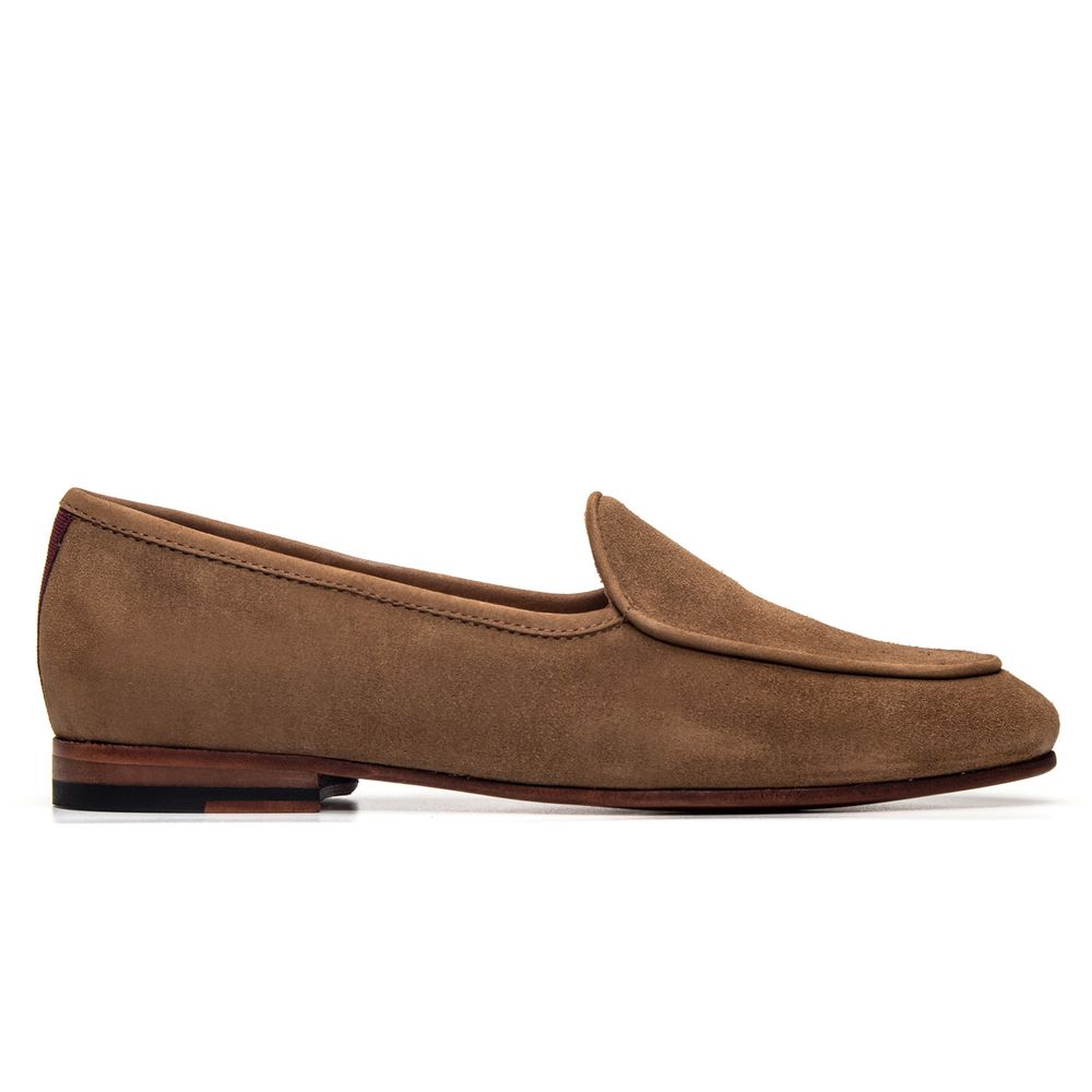 Sapato Feminino Loafer Costanza Bronze Suede