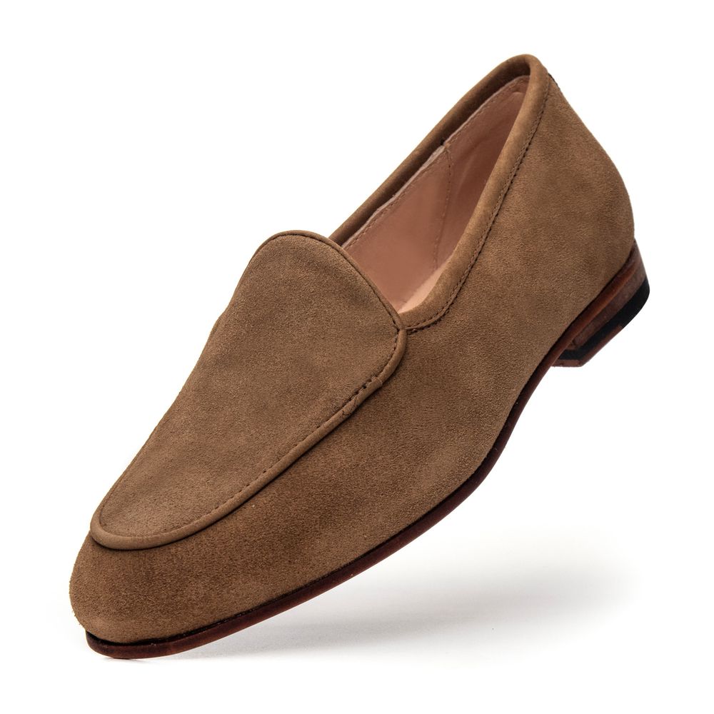 Sapato Feminino Loafer Costanza Bronze Suede