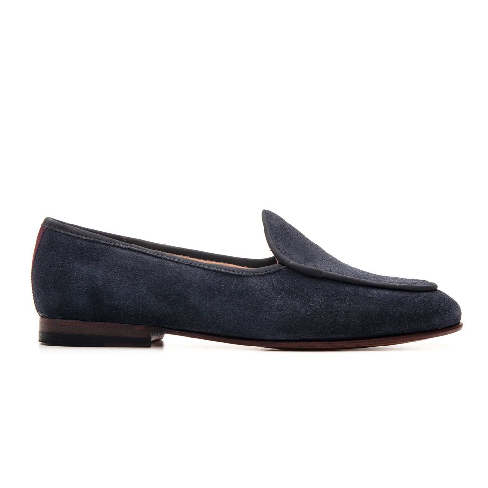 Sapato Feminino Loafer Costanza Suede Navy