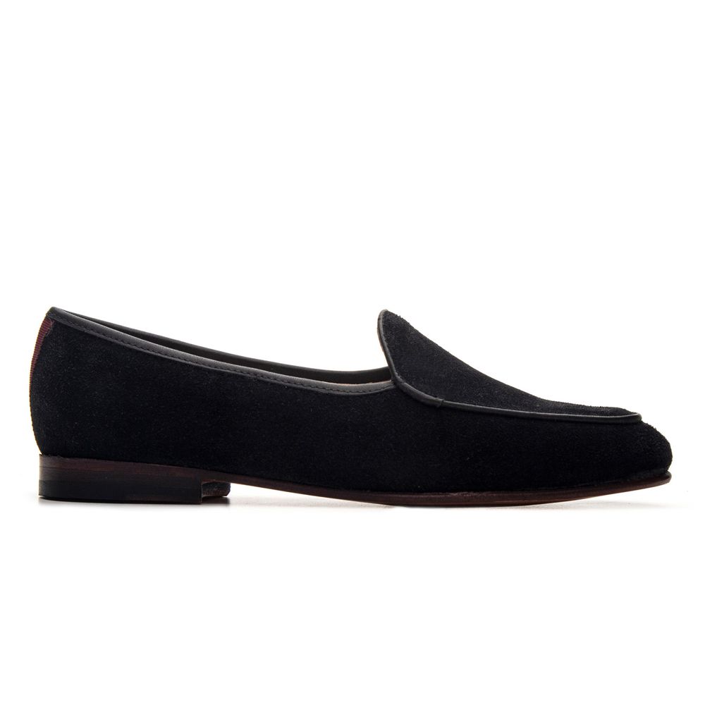 Sapato Feminino Loafer Costanza Suede Preto