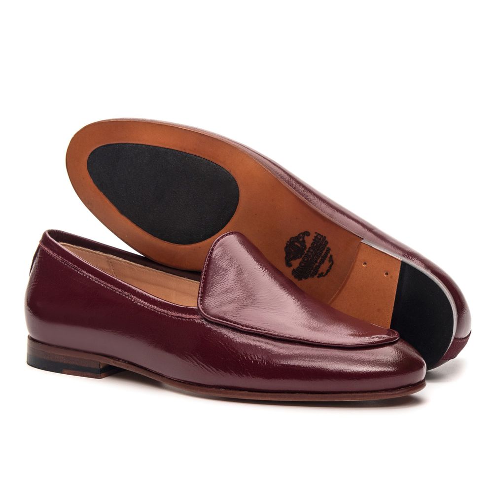 Sapato Feminino Loafer Costanza Couro Wine