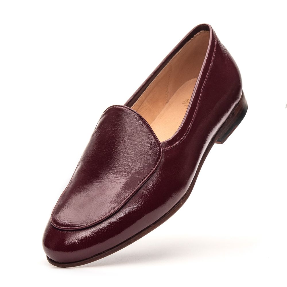 Sapato Feminino Loafer Costanza Couro Wine
