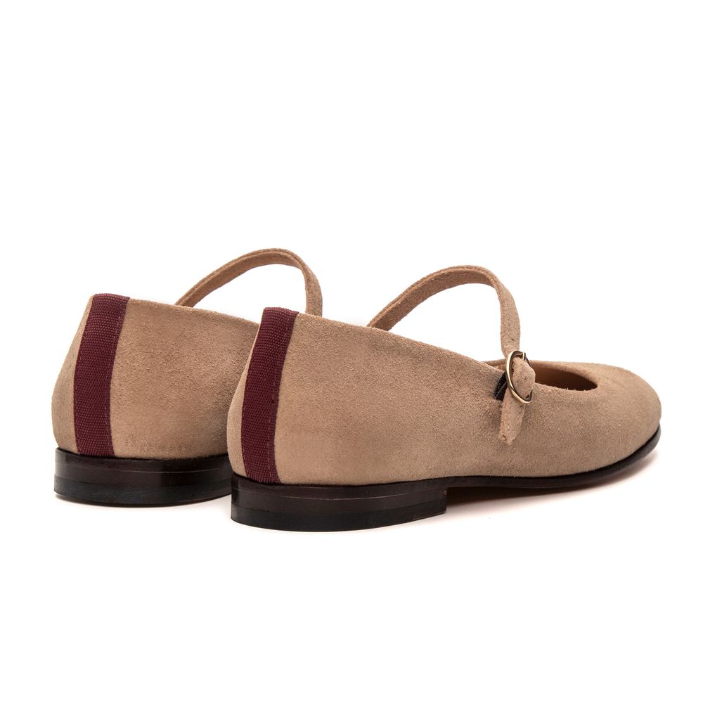 Sapatilha Feminina Domenica Couro Suede Aveia