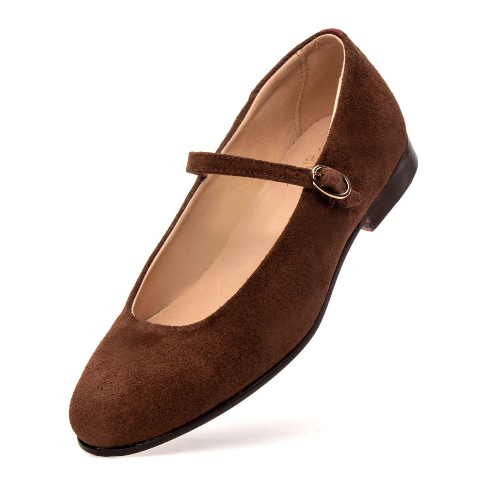 Sapatilha Feminina Domenica Couro Suede Café