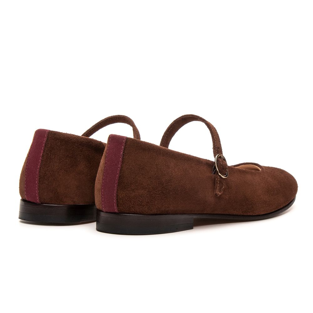 Sapatilha Feminina Domenica Couro Suede Café