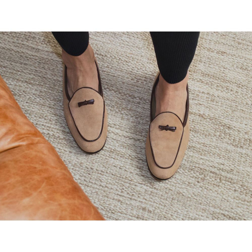 Sapato Feminino Loafer Belgian Lily Bege 