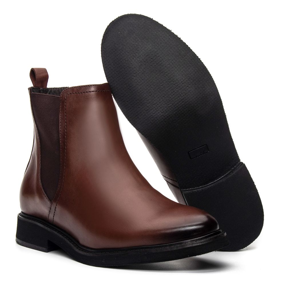 Bota Chelsea Feminina Piemonte Castanho