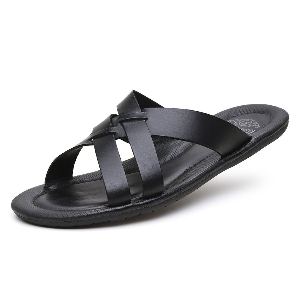 Sandália Masculina Preta 1747 Tamanho Especial