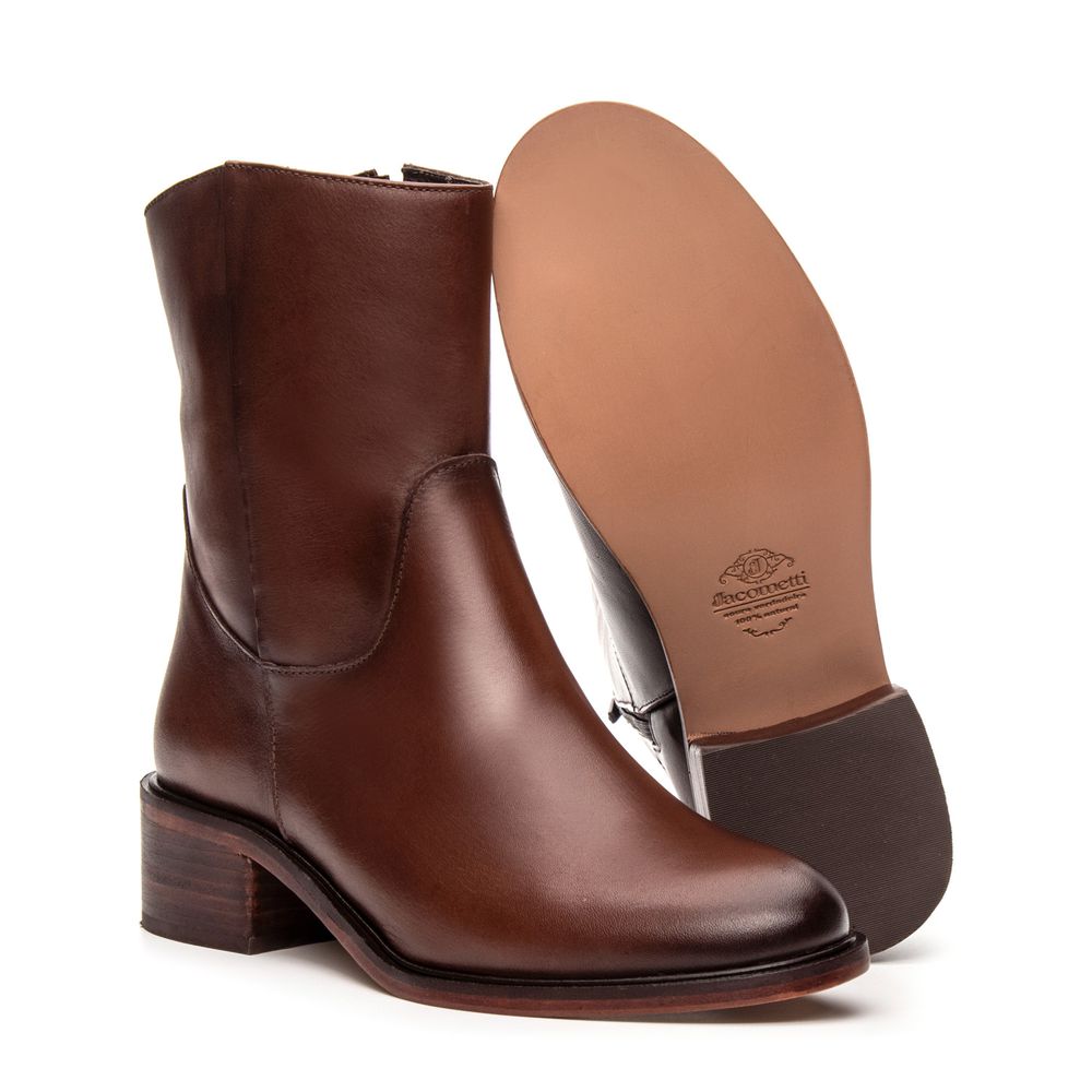 Bota Feminina Bari Couro Whisky