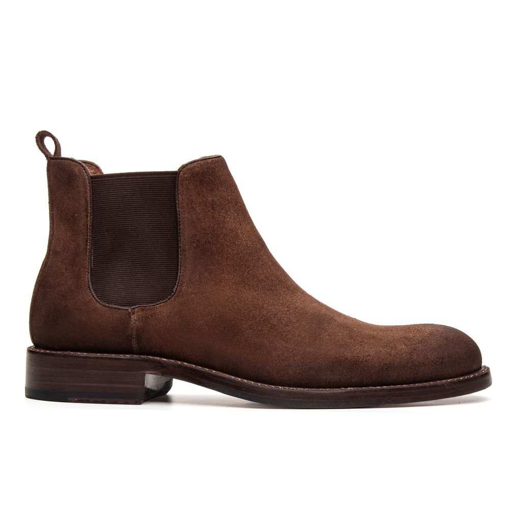 Bota Masculina Brera Chelsea Camurça Café