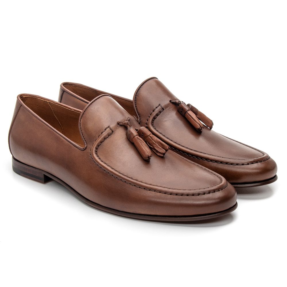 Mocassim Loafer Tassel Napoli Carvalho