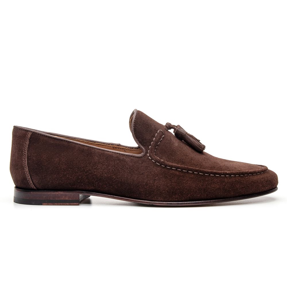 Mocassim Loafer Tassel Napoli Camurça Café