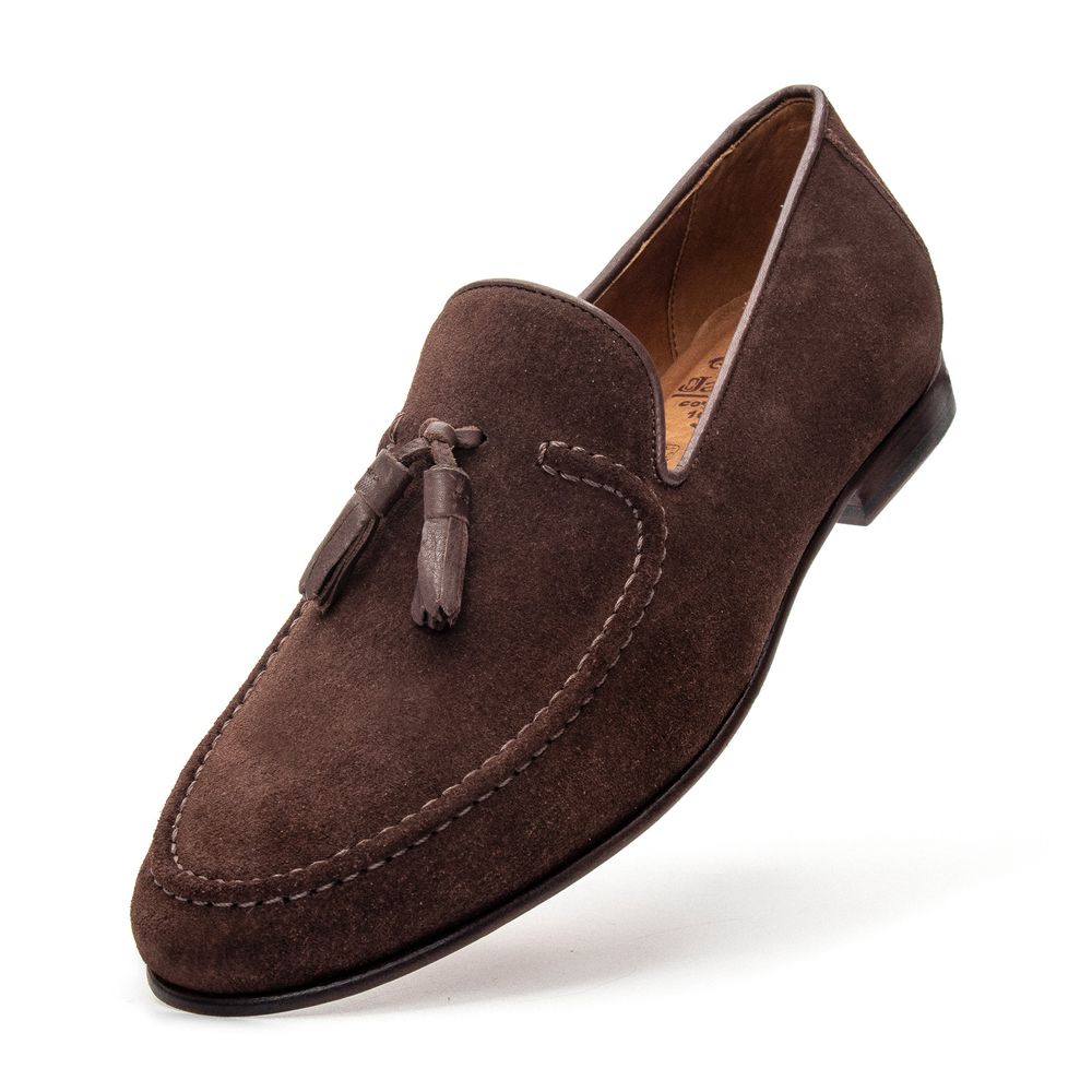 Mocassim Loafer Tassel Napoli Camurça Café