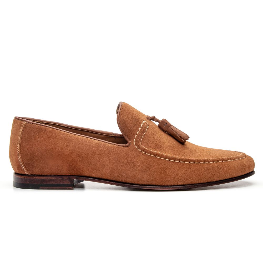Mocassim Loafer Tassel Napoli Camurça Whisky