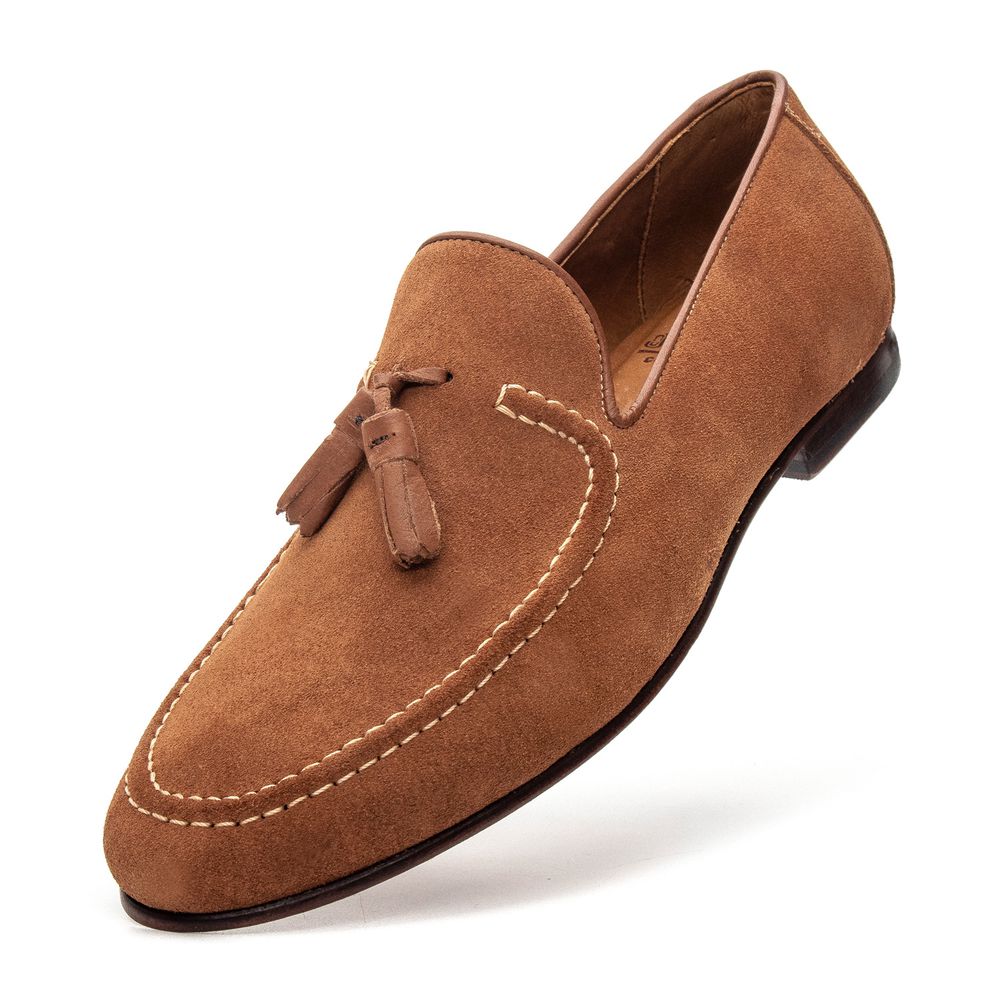 Mocassim Loafer Tassel Napoli Camurça Whisky