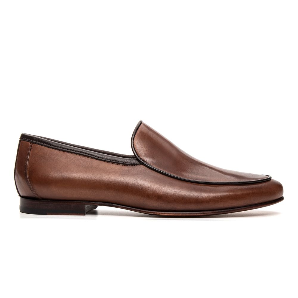 Mocassim Loafer Masculino Portofino Couro Whisky e Cabernet